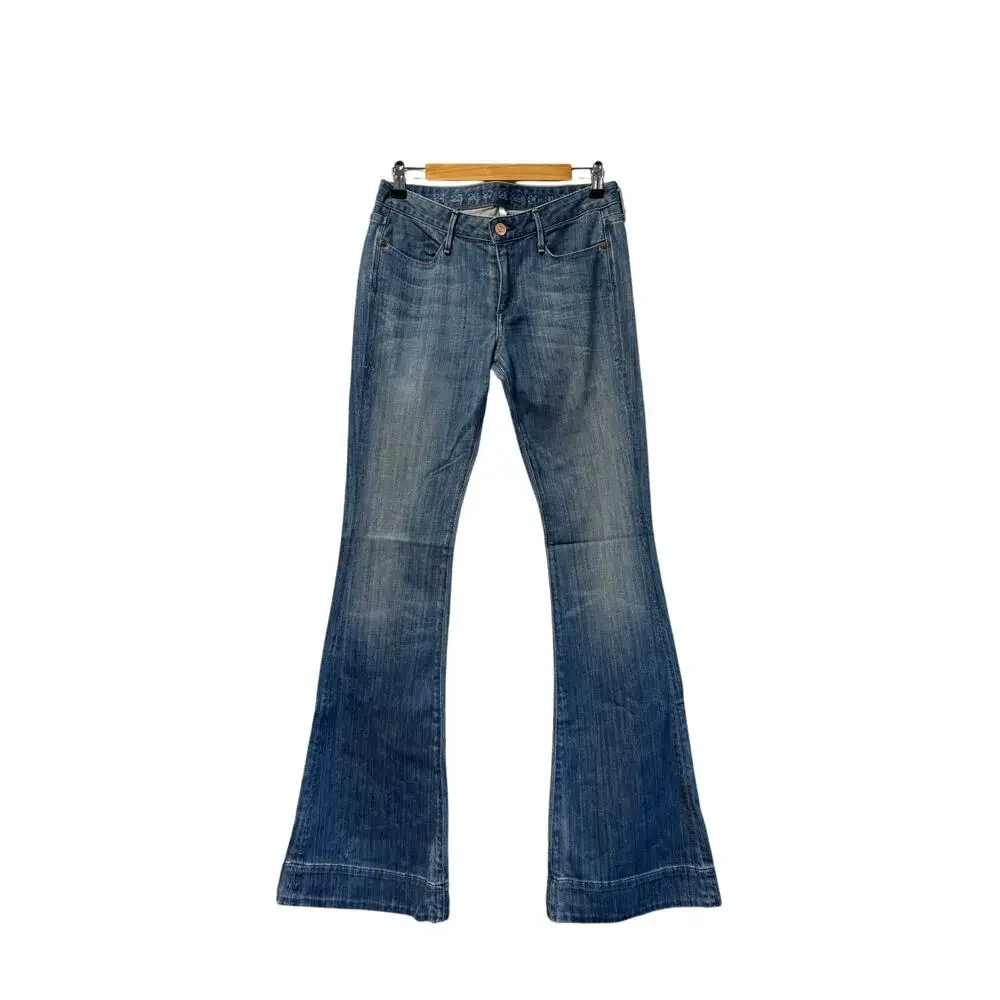 Earnest Sewn Hefner .05 Anthropology Boot Cut Jeans | Mid-Wash Denim | Size 27